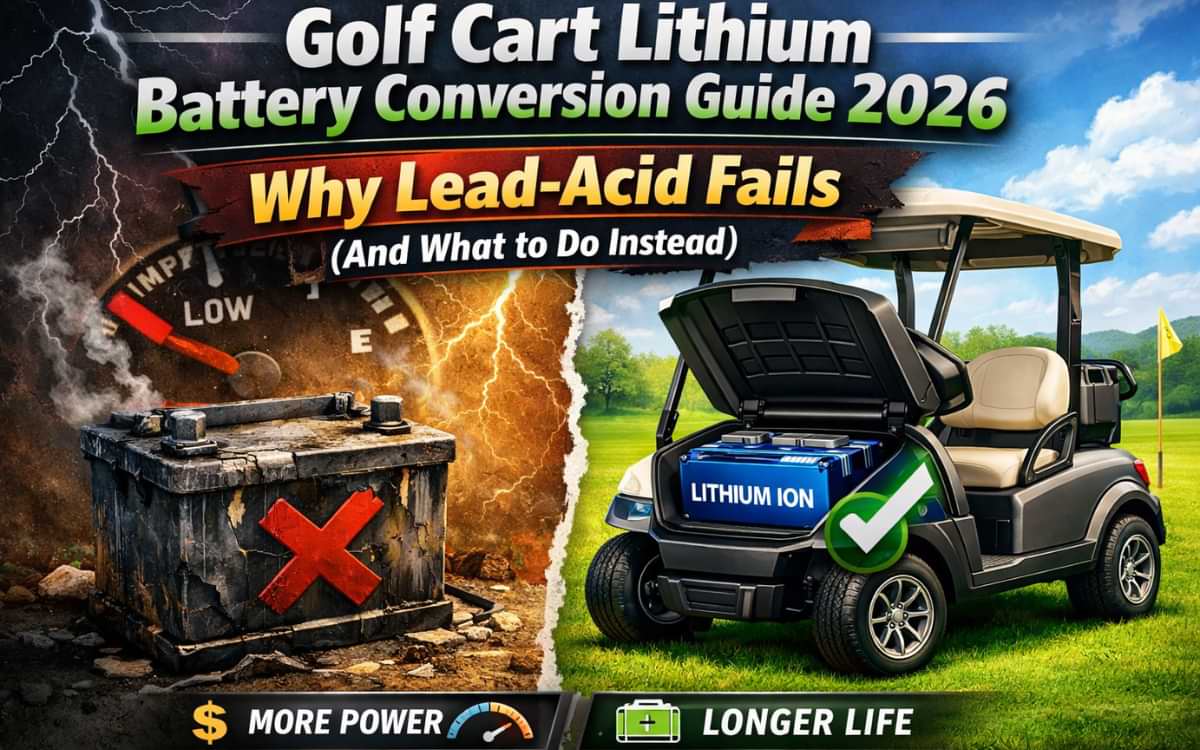 Golf Cart Lithium Battery Conversion Guide 2026 -Lead-Acid Fails