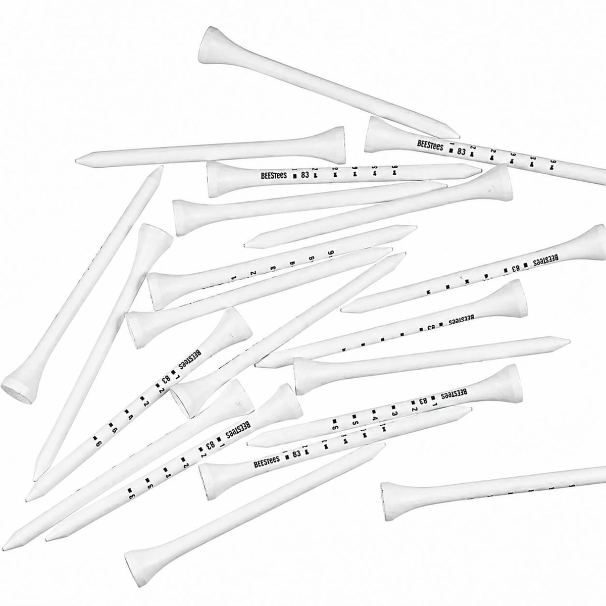 50pcs white wooden golf tees 83mm TE012