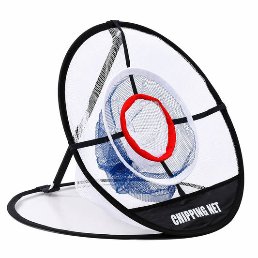 Foldable golf chipping practice net for indoor and outdoor training
